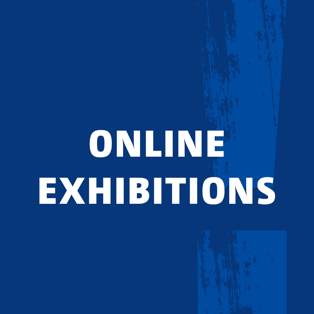 Banner which redirects to the Online exhibitions page.