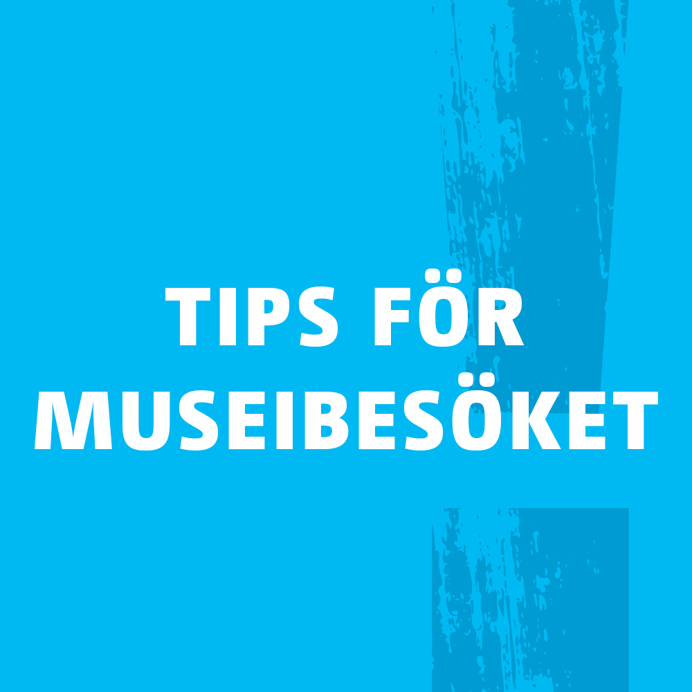 Banner, som leder till sidan Tips för museibesoket.